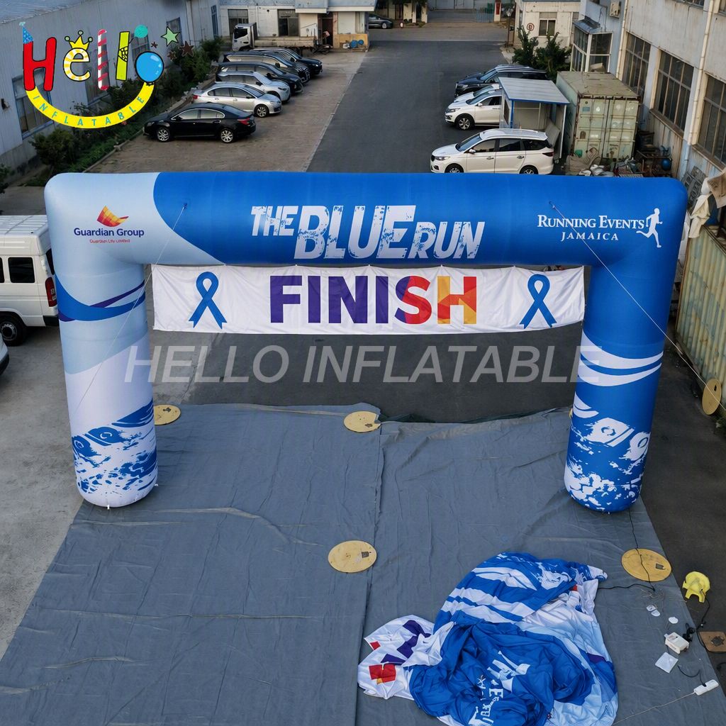 Giant Inflatable Marathon Finish Line Arch with Sponsor Logo for Running Race Event Outdoor Decoration