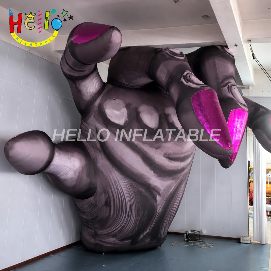 Customized Giant Hand Prop Inflatable with Grey Muscle Texture for Music Festival Stage Night Club Decor Inflatable Stage Decoration