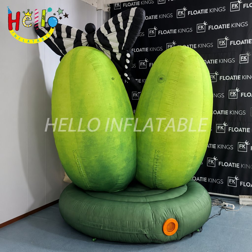 Giant Custom Pawpaw Fruit Inflatable Model with Sliced Interior Seeds for Outdoor Festival Decoration Display