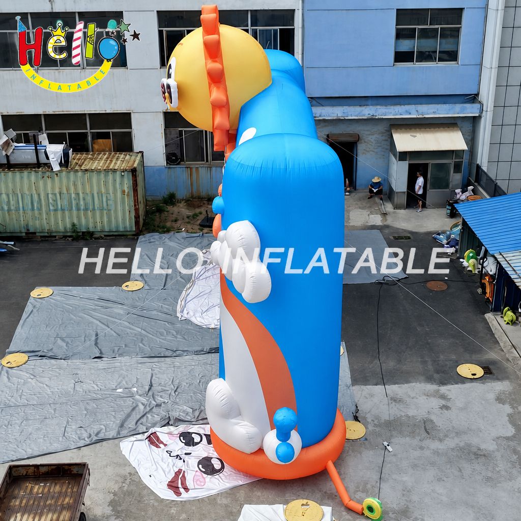 Giant Blue Summer Festival Inflatable Arch with Winking Sun Clouds for Outdoor Event Entrance Decoration