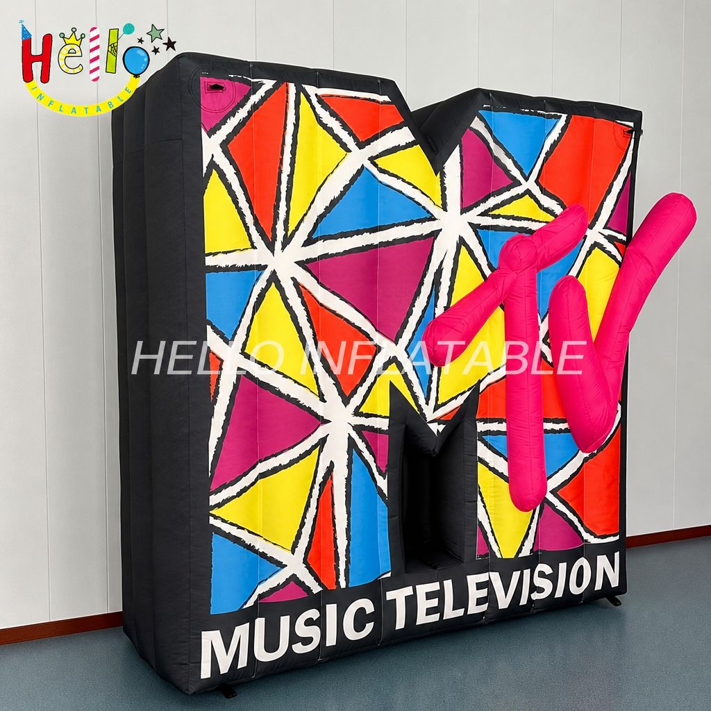 Giant Music Television Logo Inflatable with Mosaic M Letter for Media Brand Event Outdoor Decoration插图1 Giant Music Television Logo Inflatable with Mosaic M Letter for Media Brand Event Outdoor Decoration