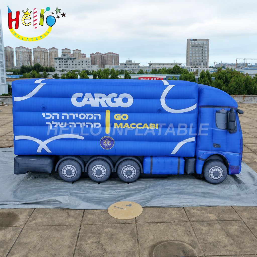 Giant Inflatable Semi Truck Replica with Brand Text for Logistics Company Rooftop Advertising Display插图1 Giant Inflatable Semi Truck Replica with Brand Text for Logistics Company Rooftop Advertising Display