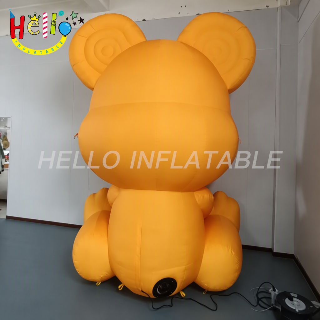 Giant Orange Street Art Cartoon Bear Inflatable with Cigar Honey Pot for Urban Trendy Event Art Exhibition Advertising Inflatables插图2 Giant Orange Street Art Cartoon Bear Inflatable with Cigar Honey Pot for Urban Trendy Event Art Exhibition Advertising Inflatables