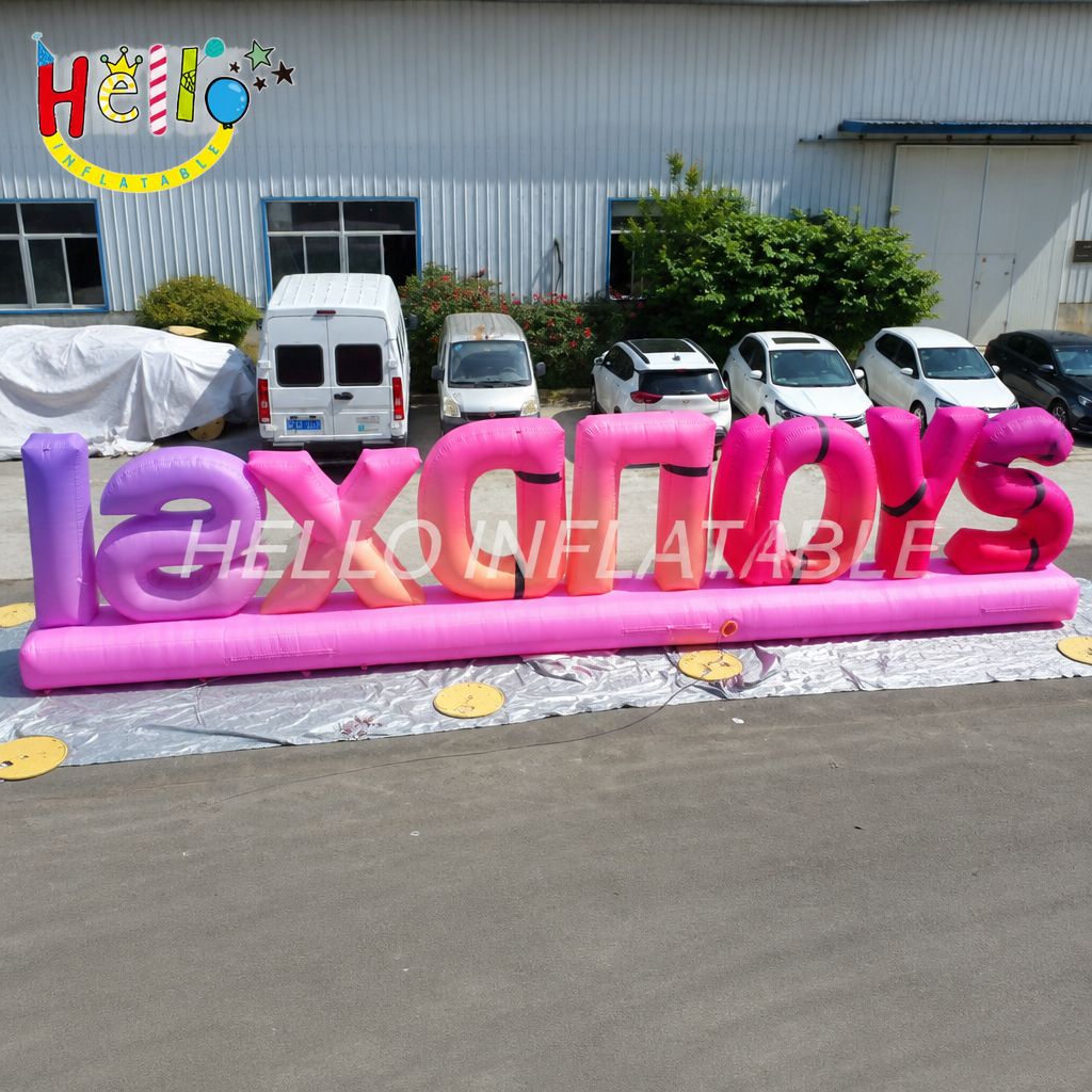 Outdoor Huge Blow Up Word Sign with Color Gradient for Concert Stage Music Festival Brand Backdrop Giant Inflatable Decoration插图2 Outdoor Huge Blow Up Word Sign with Color Gradient for Concert Stage Music Festival Brand Backdrop Giant Inflatable Decoration