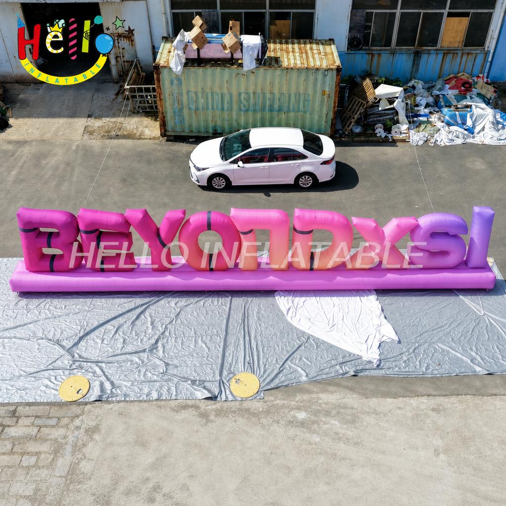 Outdoor Huge Blow Up Word Sign with Color Gradient for Concert Stage Music Festival Brand Backdrop Giant Inflatable Decoration插图1 Outdoor Huge Blow Up Word Sign with Color Gradient for Concert Stage Music Festival Brand Backdrop Giant Inflatable Decoration
