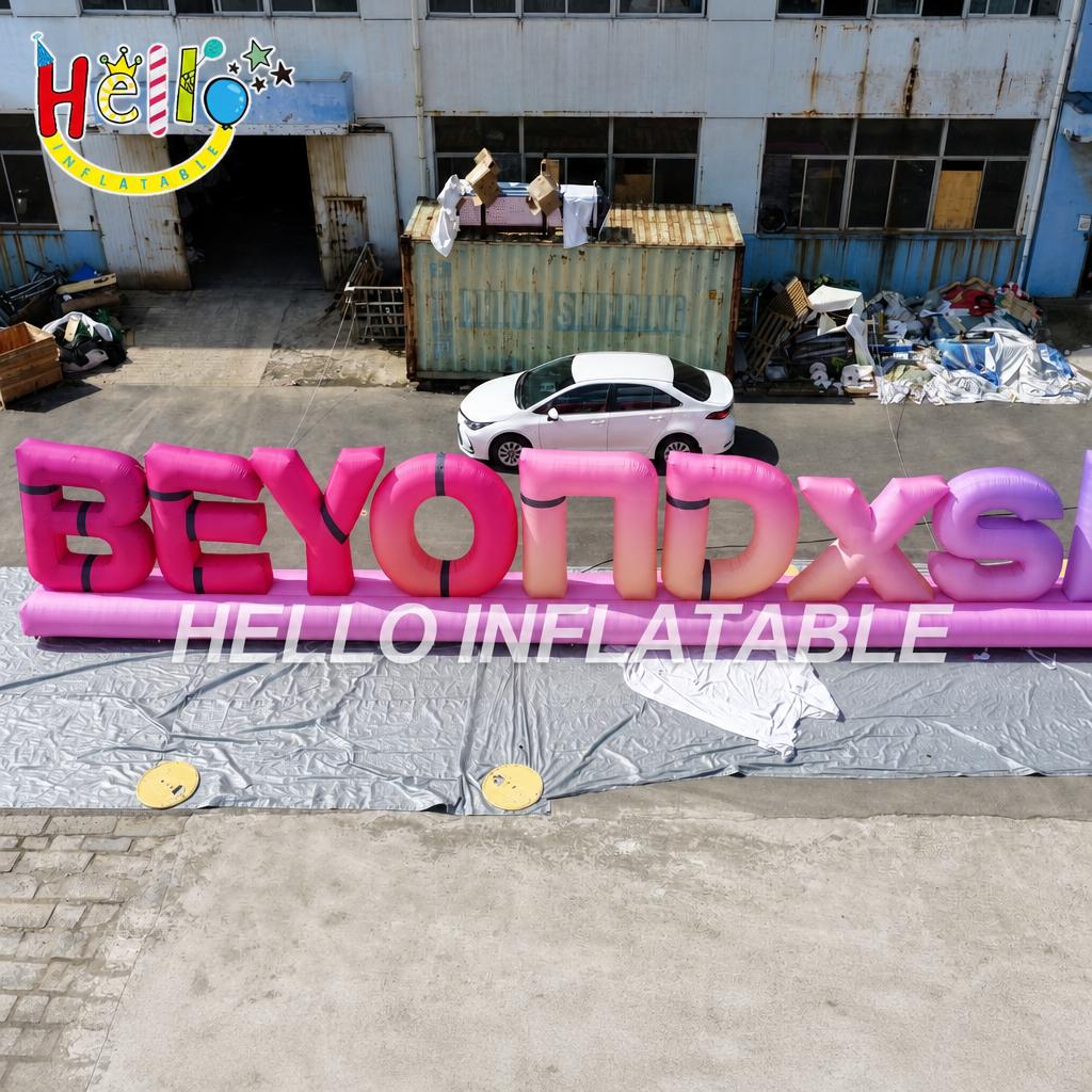 Outdoor Huge Blow Up Word Sign with Color Gradient for Concert Stage Music Festival Brand Backdrop Giant Inflatable Decoration插图 Outdoor Huge Blow Up Word Sign with Color Gradient for Concert Stage Music Festival Brand Backdrop Giant Inflatable Decoration