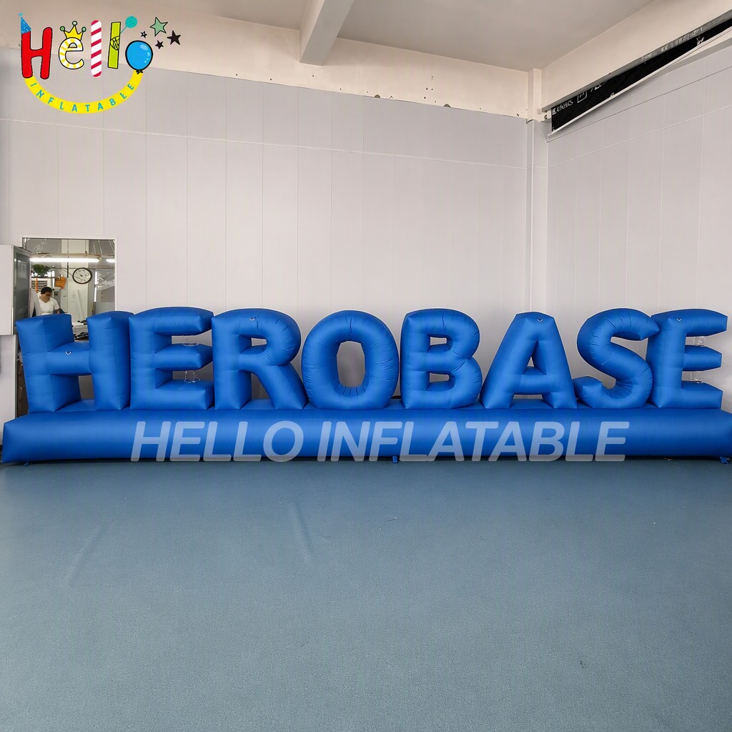 Custom Logo Giant Blue Inflatable Brand Letters Sign for Esports Gaming Tournament Grand Opening Event Display Advertising Inflatables