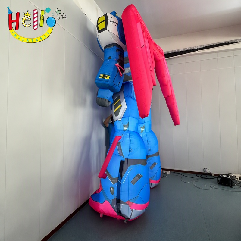Giant Custom Inflatable Robot Mascot with Bomb Prop, Large Anime Style Mecha Figure for Gaming Events and Theme Park Decoration