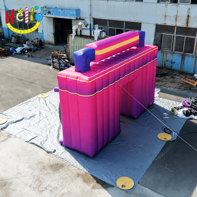 Giant Custom Inflatable Retro Boombox with AFRO PLUS Logo, Large 80s Style Radio Model for Music Festival and Brand Promotion