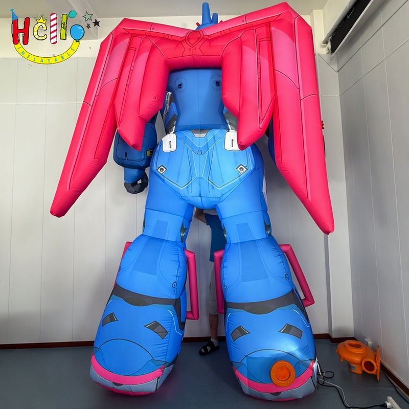 Giant Custom Inflatable Robot Mascot with Bomb Prop, Large Anime Style Mecha Figure for Gaming Events and Theme Park Decoration