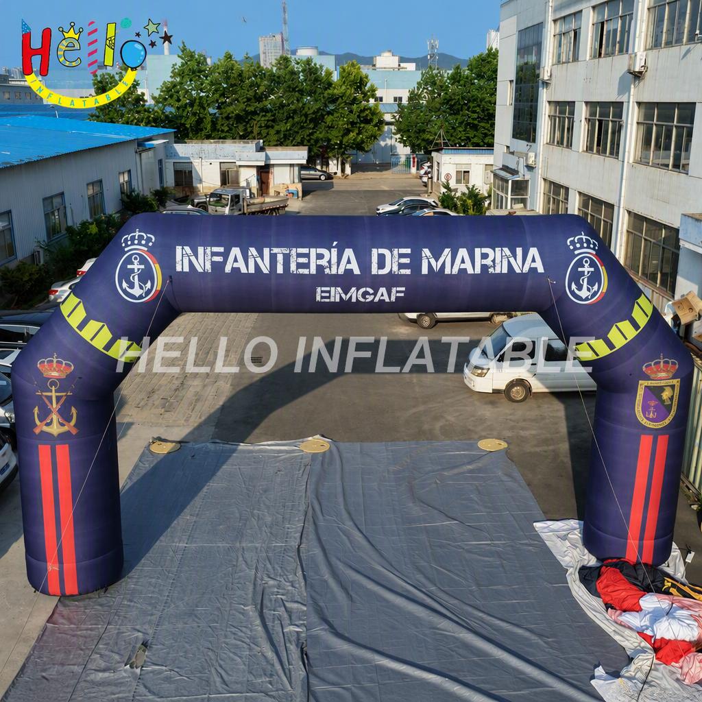 Giant Custom Military Theme Inflatable Arch with Anchor Crest Emblems for Ceremony Armed Forces Event Advertising Inflatables