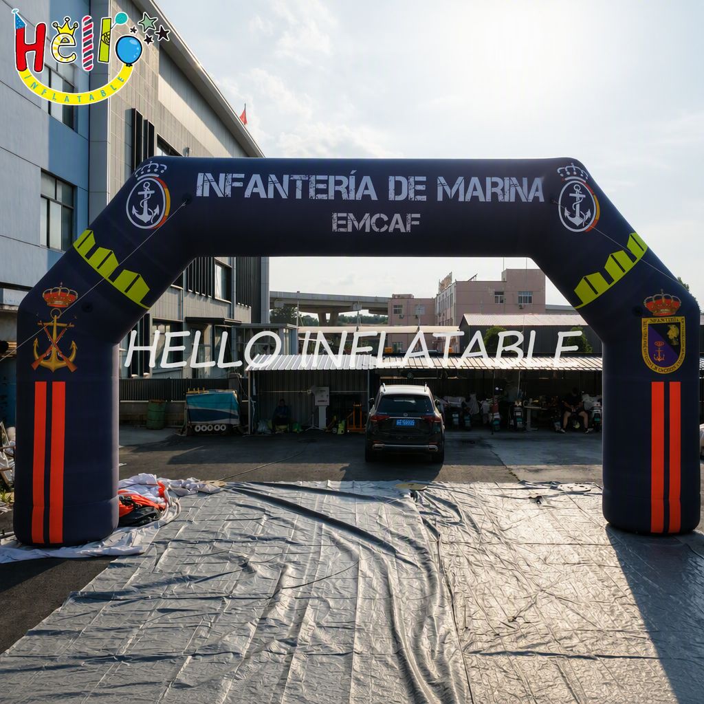 Giant Custom Military Theme Inflatable Arch with Anchor Crest Emblems for Ceremony Armed Forces Event Advertising Inflatables