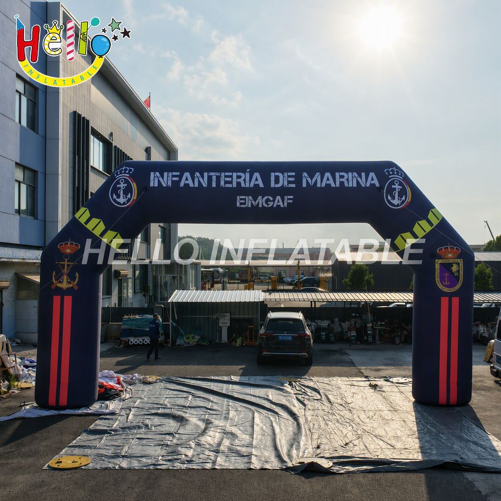 Giant Custom Military Theme Inflatable Arch with Anchor Crest Emblems for Ceremony Armed Forces Event Advertising Inflatables