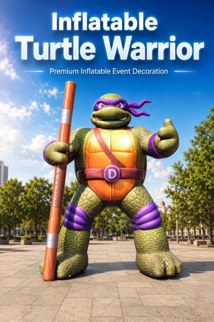 Giant Cartoon Turtle Inflatable Mascot with Shell for Mall Event Decoration插图 Giant Cartoon Turtle Inflatable Mascot with Shell for Mall Event Decoration