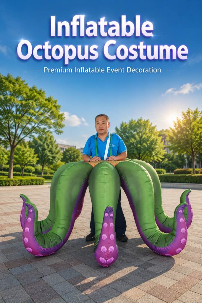 Giant Inflatable Octopus Tentacle Costume for Halloween Party Stage Performance