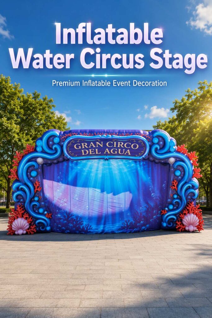 Giant Inflatable Ocean Theme Backdrop with Coral Frame for Stage Event Decoration插图 Giant Inflatable Ocean Theme Backdrop with Coral Frame for Stage Event Decoration