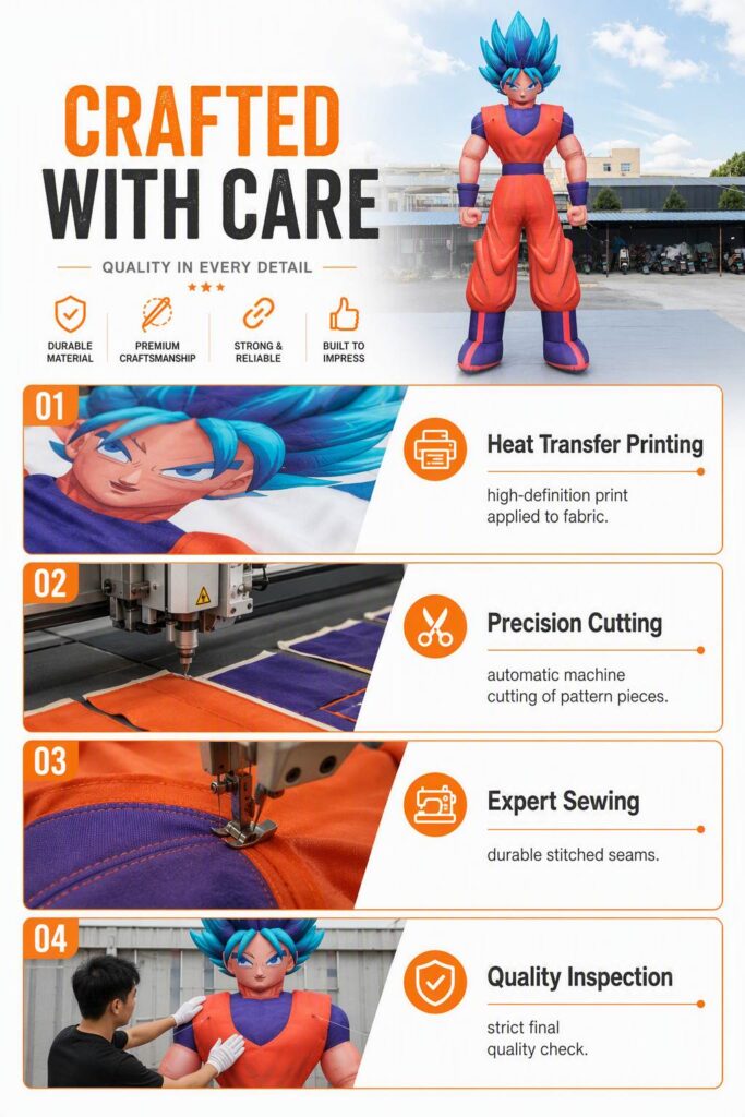 Giant Inflatable Anime Style Warrior Mascot for Comic Con Event Decoration