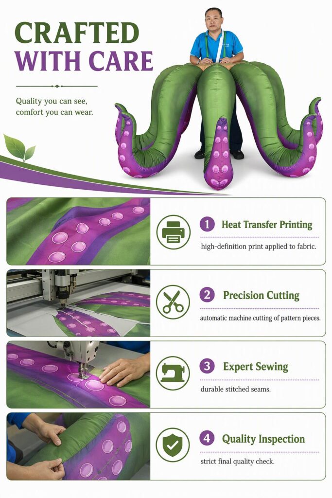 Giant Inflatable Octopus Tentacle Costume for Halloween Party Stage Performance