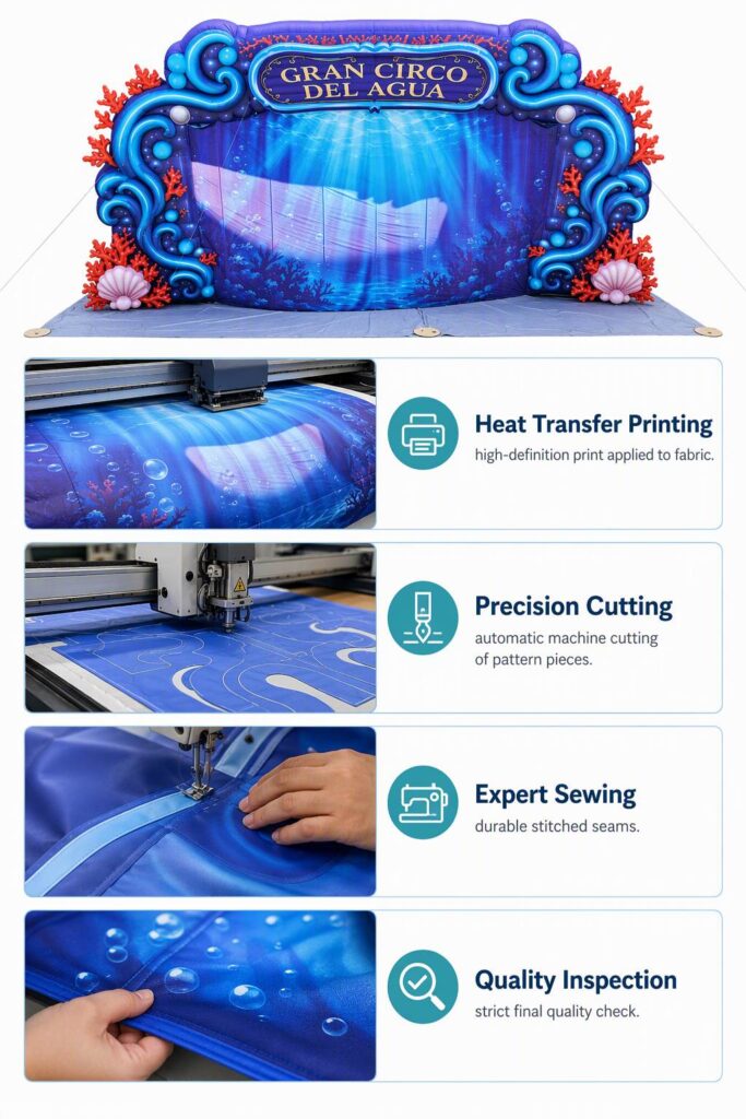 Giant Inflatable Ocean Theme Backdrop with Coral Frame for Stage Event Decoration插图4 Giant Inflatable Ocean Theme Backdrop with Coral Frame for Stage Event Decoration