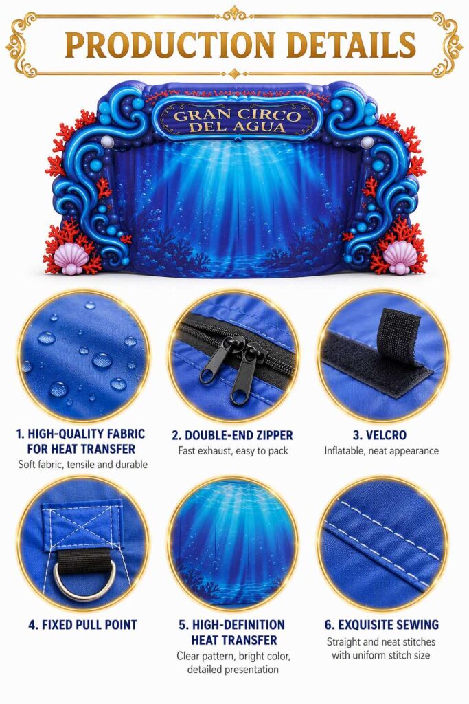 Giant Inflatable Ocean Theme Backdrop with Coral Frame for Stage Event Decoration插图5 Giant Inflatable Ocean Theme Backdrop with Coral Frame for Stage Event Decoration