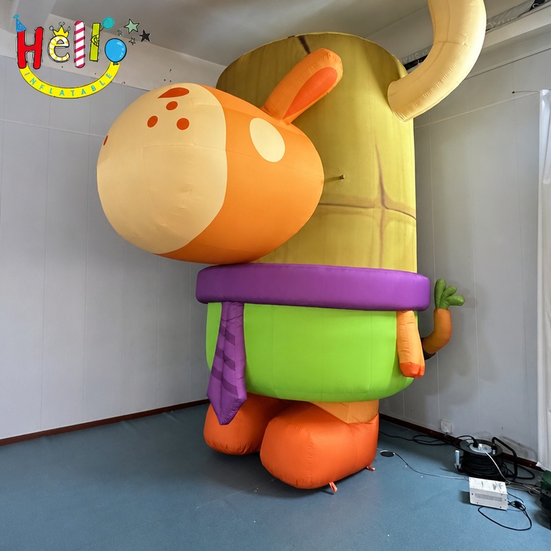Giant Cartoon Inflatable Cow Mascot with Tie for Commercial Event Decoration插图1 Giant Cartoon Inflatable Cow Mascot with Tie for Commercial Event Decoration