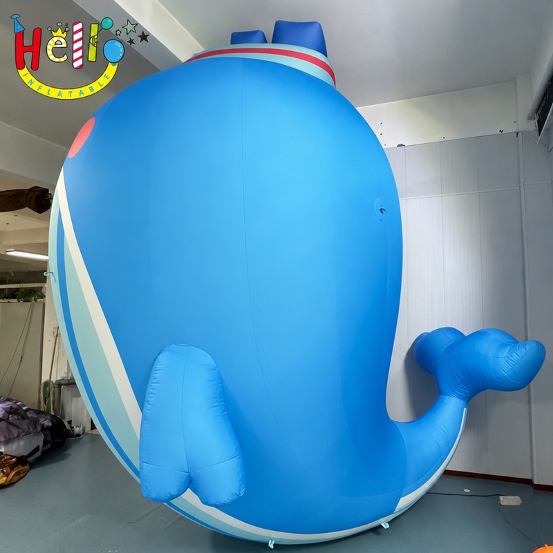 Giant Cartoon Blue Sea Creature Inflatable Mascot for Summer Event Decoration