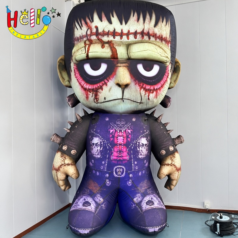 Giant Scary Halloween Inflatable Green Stitched Monster for Outdoor Yard Decoration插图 Giant Scary Halloween Inflatable Green Stitched Monster for Outdoor Yard Decoration