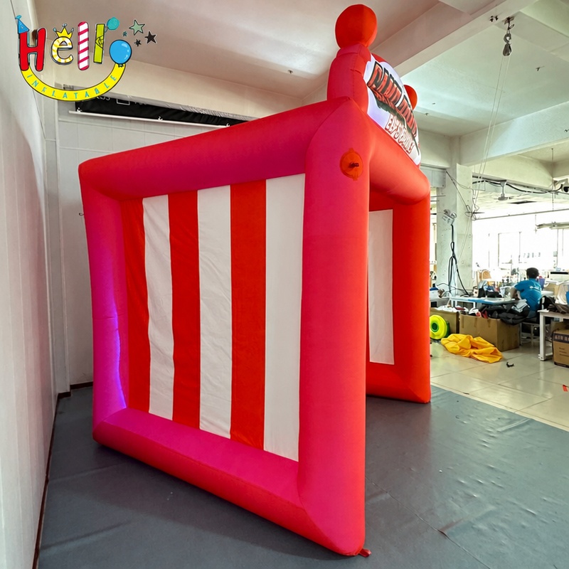 Giant Inflatable Basketball Game Booth with Hoops for Event Carnival Decoration