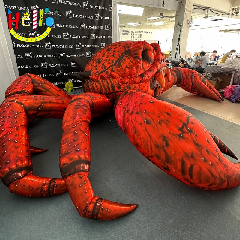 Giant Monster Inflatable Crab with Glowing Eyes Lava Texture for Halloween Outdoor Party Decoration插图1 Giant Monster Inflatable Crab with Glowing Eyes Lava Texture for Halloween Outdoor Party Decoration