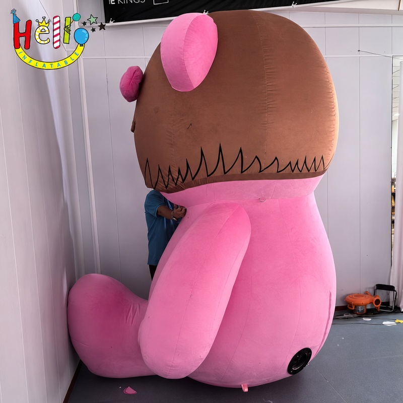 Giant Pink Teddy Bear Inflatable with Brown Hair Bow for Kids Party Mall Decoration插图1 Giant Pink Teddy Bear Inflatable with Brown Hair Bow for Kids Party Mall Decoration