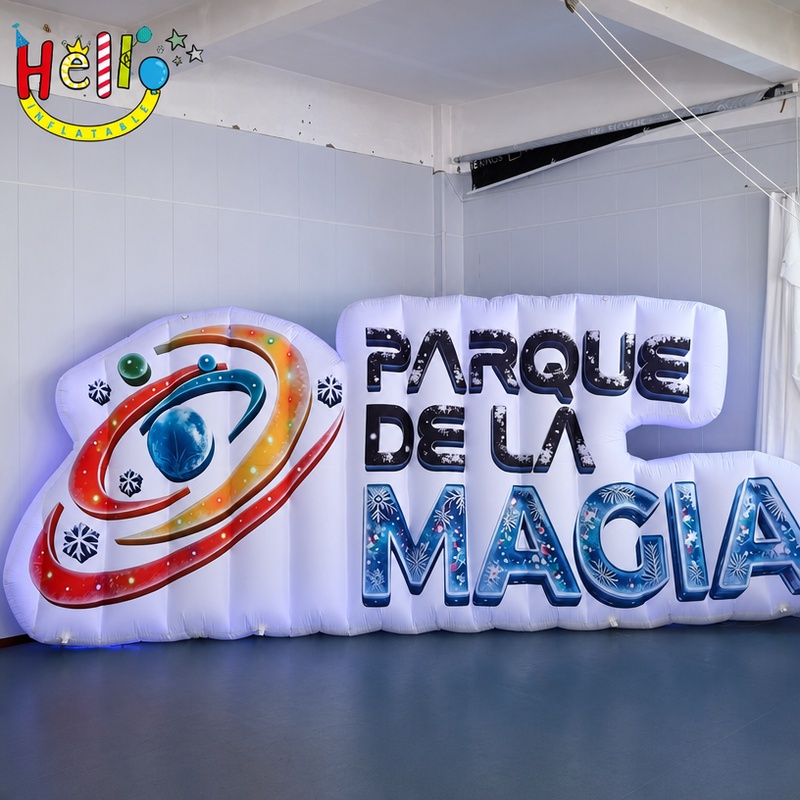 Custom Giant Inflatable Logo Sign Backdrop for Theme Park Event Entrance Advertising