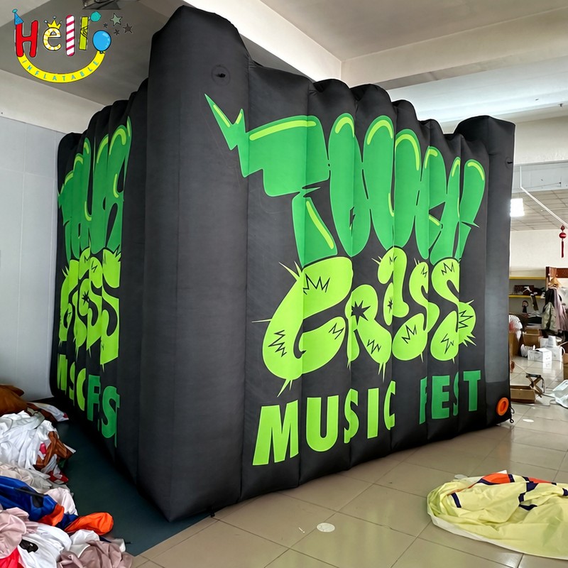 Custom Inflatable Music Festival Backdrop Stage Wall with Graffiti Logo Print for Event