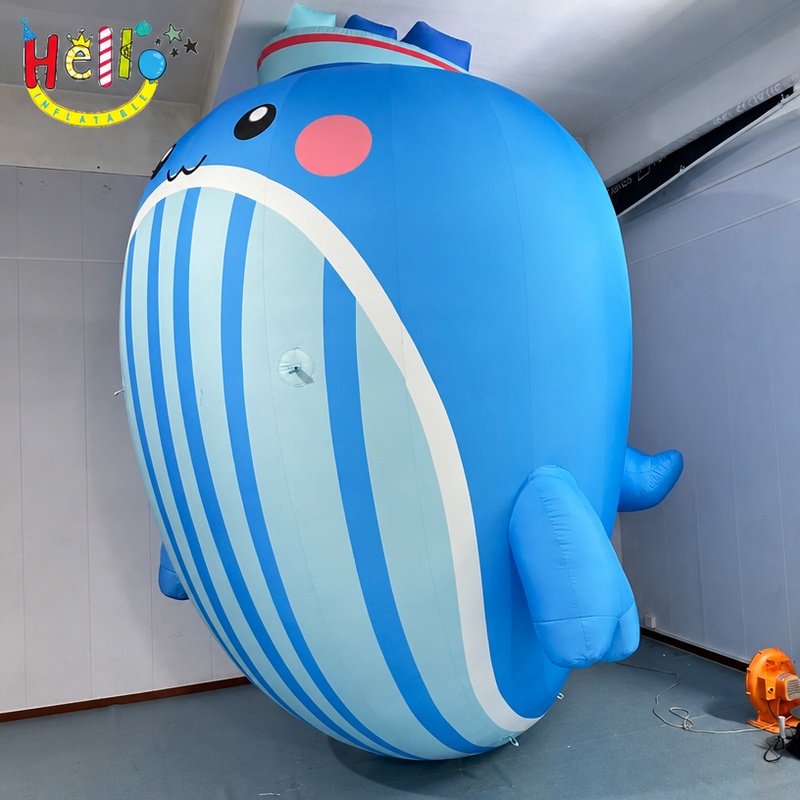 Giant Cartoon Blue Sea Creature Inflatable Mascot for Summer Event Decoration