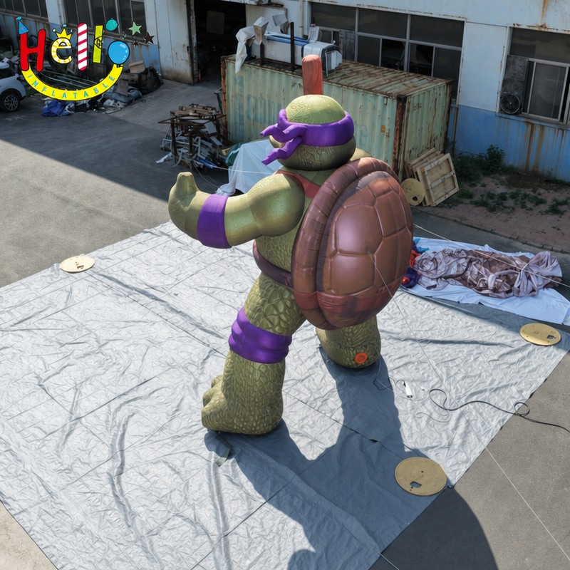 Giant Cartoon Turtle Inflatable Mascot with Shell for Mall Event Decoration