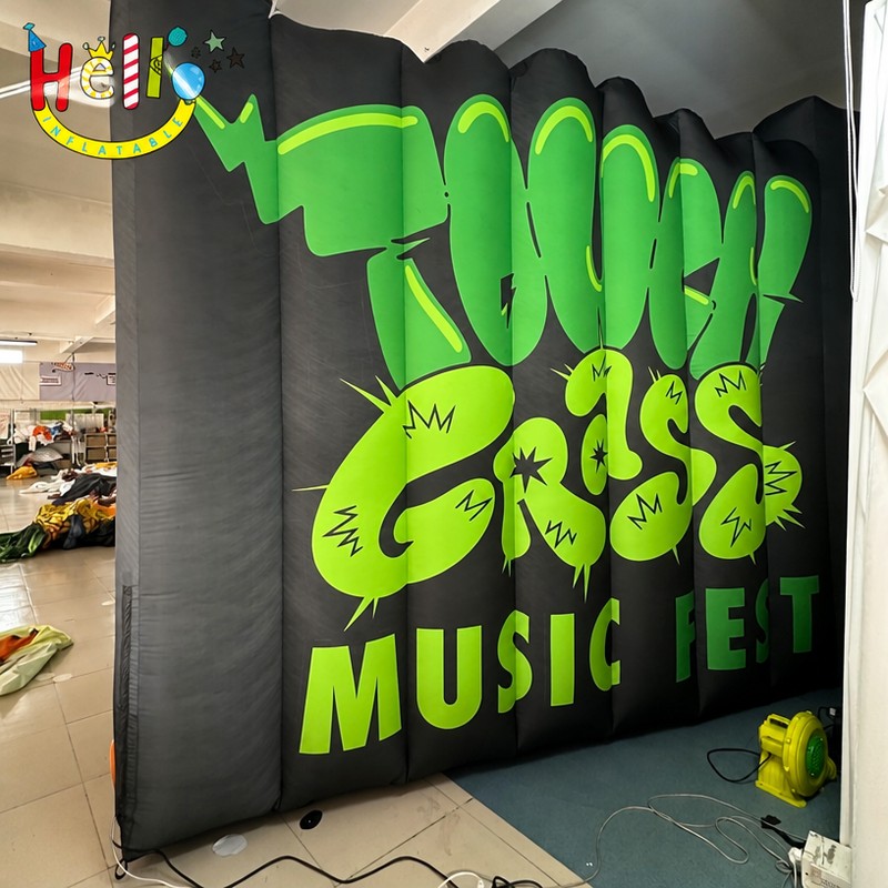 Custom Inflatable Music Festival Backdrop Stage Wall with Graffiti Logo Print for Event