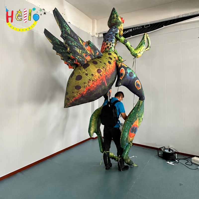 Giant Wearable Peacock Dragon Inflatable Costume for Carnival Parade Performance