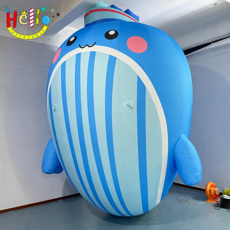 Giant Cartoon Blue Sea Creature Inflatable Mascot for Summer Event Decoration