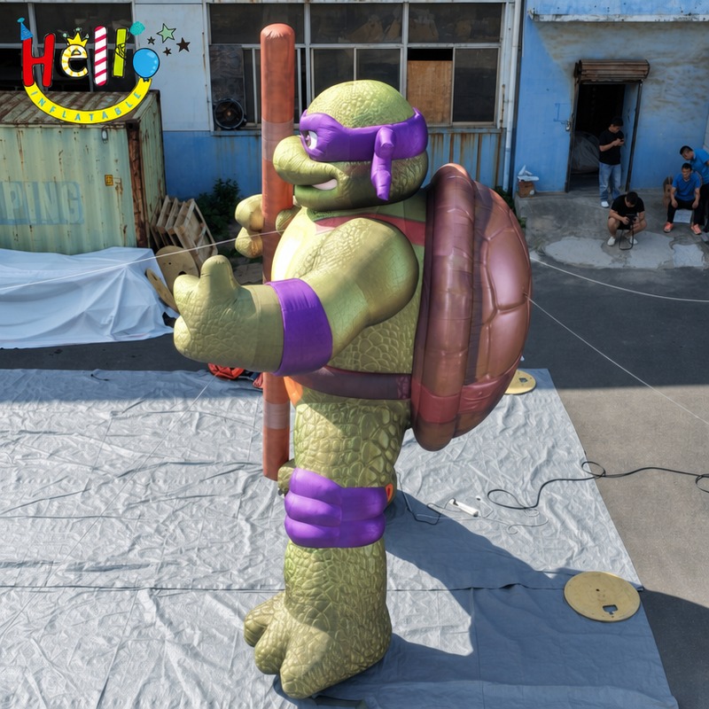 Giant Cartoon Turtle Inflatable Mascot with Shell for Mall Event Decoration