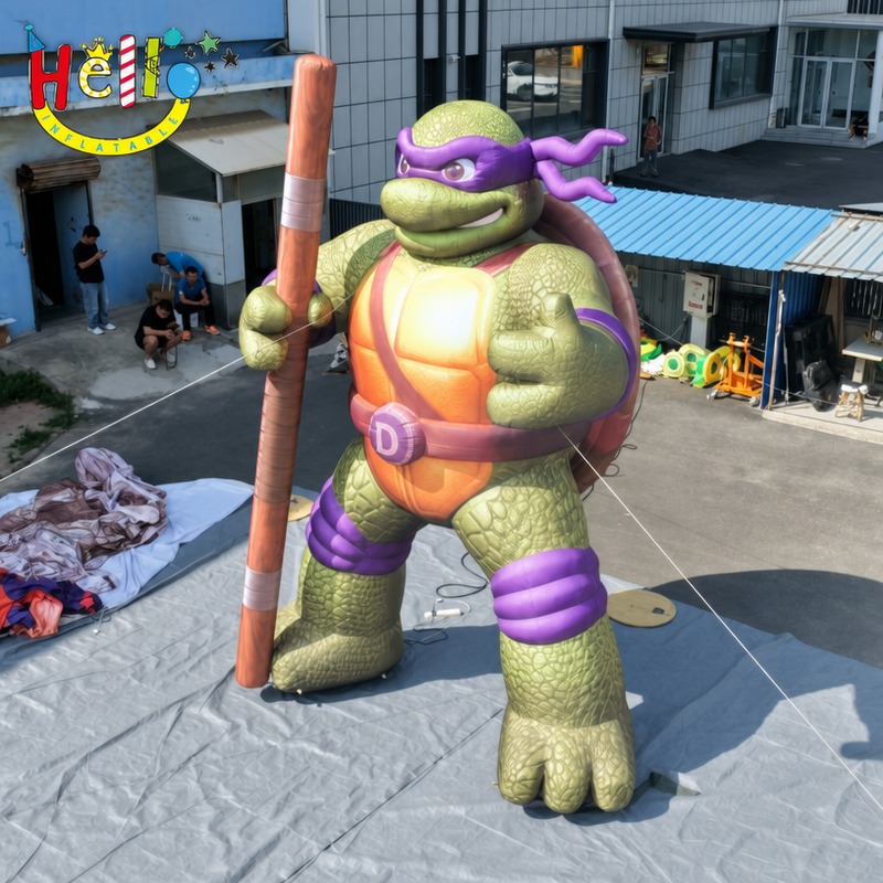 Giant Cartoon Turtle Inflatable Mascot with Shell for Mall Event Decoration