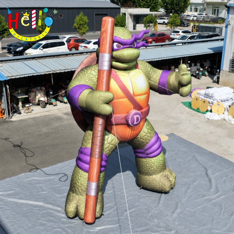 Giant Cartoon Turtle Inflatable Mascot with Shell for Mall Event Decoration