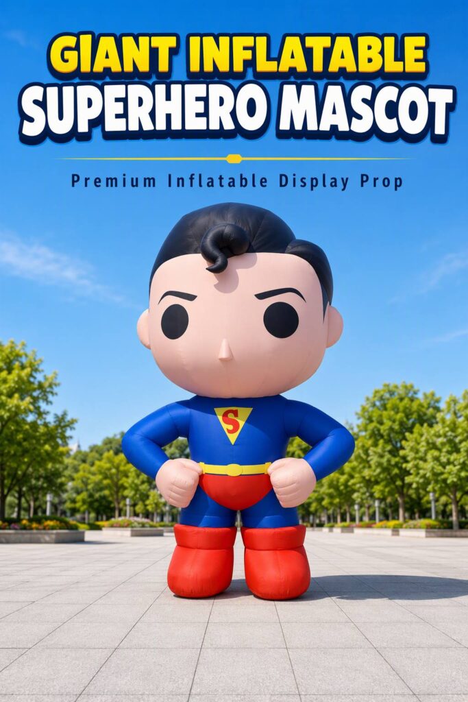 Giant Inflatable Superhero Mascot for Mall Event and Sports Promotion插图 Giant Inflatable Superhero Mascot for Mall Event and Sports Promotion