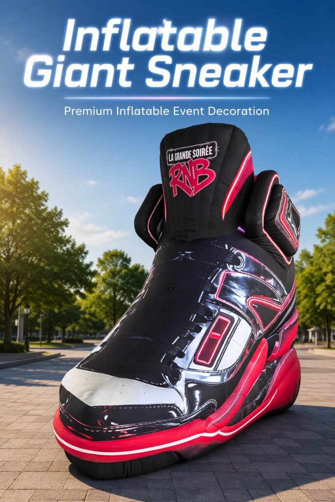 Giant Inflatable Sneaker Prop High Top Basketball Shoe for Retail Store Display插图 Giant Inflatable Sneaker Prop High Top Basketball Shoe for Retail Store Display