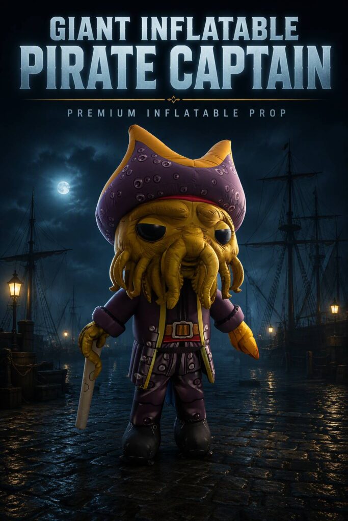 Giant Inflatable Sea Monster Pirate Captain Prop for Halloween Haunted House Decoration插图 Giant Inflatable Sea Monster Pirate Captain Prop for Halloween Haunted House Decoration