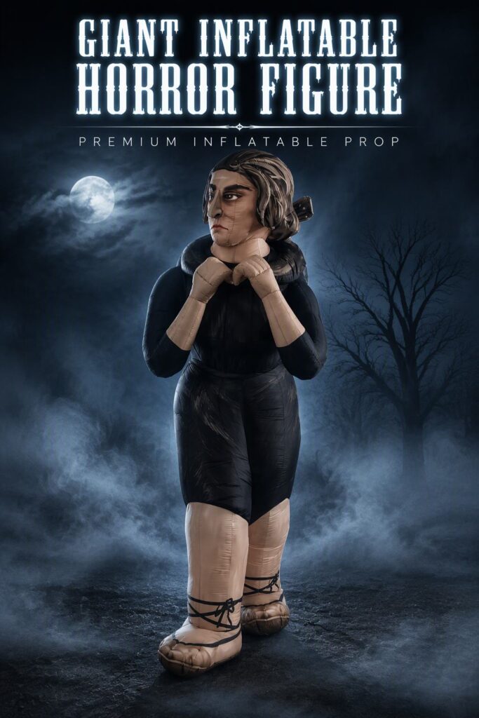 Life Size Inflatable Human Figure Standing Woman Prop for Haunted House Decoration