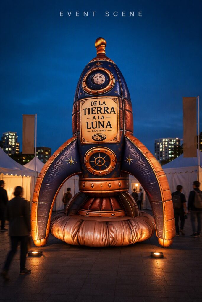 Giant Inflatable Steampunk Rocket Ship Prop for Space Theme Event Decoration插图1 Giant Inflatable Steampunk Rocket Ship Prop for Space Theme Event Decoration
