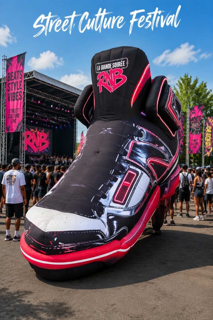 Giant Inflatable Sneaker Prop High Top Basketball Shoe for Retail Store Display插图1 Giant Inflatable Sneaker Prop High Top Basketball Shoe for Retail Store Display