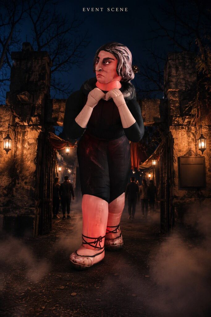 Life Size Inflatable Human Figure Standing Woman Prop for Haunted House Decoration