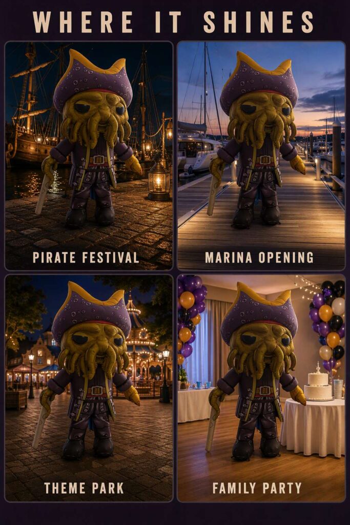 Giant Inflatable Sea Monster Pirate Captain Prop for Halloween Haunted House Decoration插图2 Giant Inflatable Sea Monster Pirate Captain Prop for Halloween Haunted House Decoration