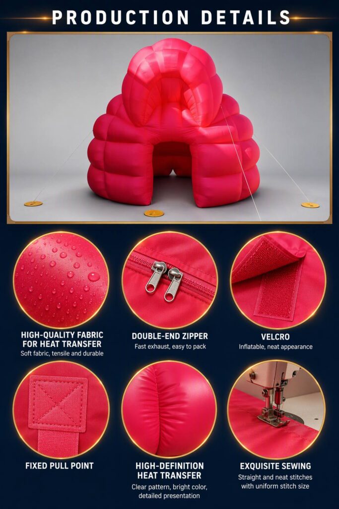 Giant Pink Inflatable Cloud Archway Entrance for Outdoor Event and Race Decoration插图5 Giant Pink Inflatable Cloud Archway Entrance for Outdoor Event and Race Decoration