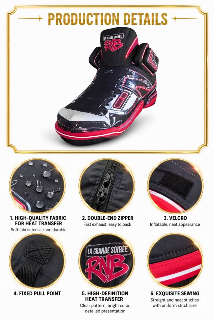 Giant Inflatable Sneaker Prop High Top Basketball Shoe for Retail Store Display插图5 Giant Inflatable Sneaker Prop High Top Basketball Shoe for Retail Store Display